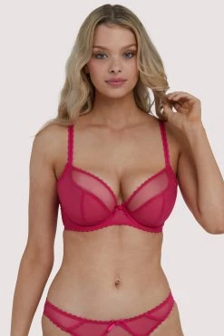 Deja Day New In Bras Grace Hot Pink Mesh Bra