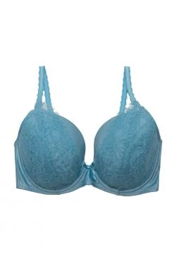 Deja Day Sophia Light Blue Plunge & Push Up Bra Bras