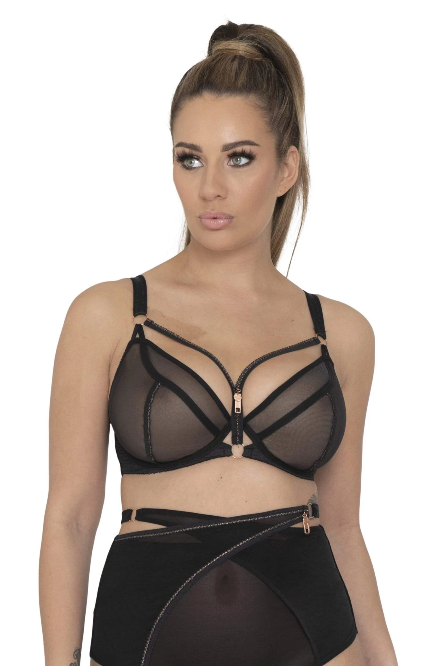 Scantilly By Curvy Kate Bras Unzipped Plunge Bra Black 2 Scantilly By Curvy Kate Bras Unzipped Plunge Bra Black