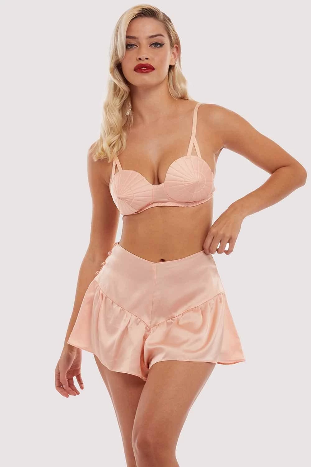 Bettie Page Lingerie Free Sexy Summer Brief French Knicker Peach 3 Bettie Page Lingerie Free Sexy Summer Brief French Knicker Peach