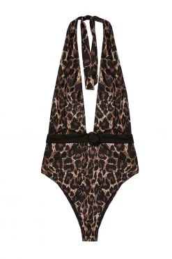 Bettie Page Lingerie Swimwear Eco Jayne Leopard Plunge Swimsuit 13 Bettie Page Lingerie Swimwear Eco Jayne Leopard Plunge Swimsuit