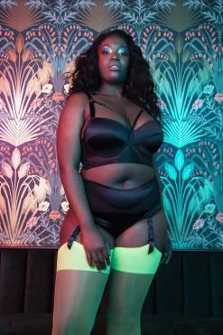 Playful Promises Knickers Aurora Black Mesh & Satin High Waist Brief 16 Playful Promises Knickers Aurora Black Mesh & Satin High Waist Brief