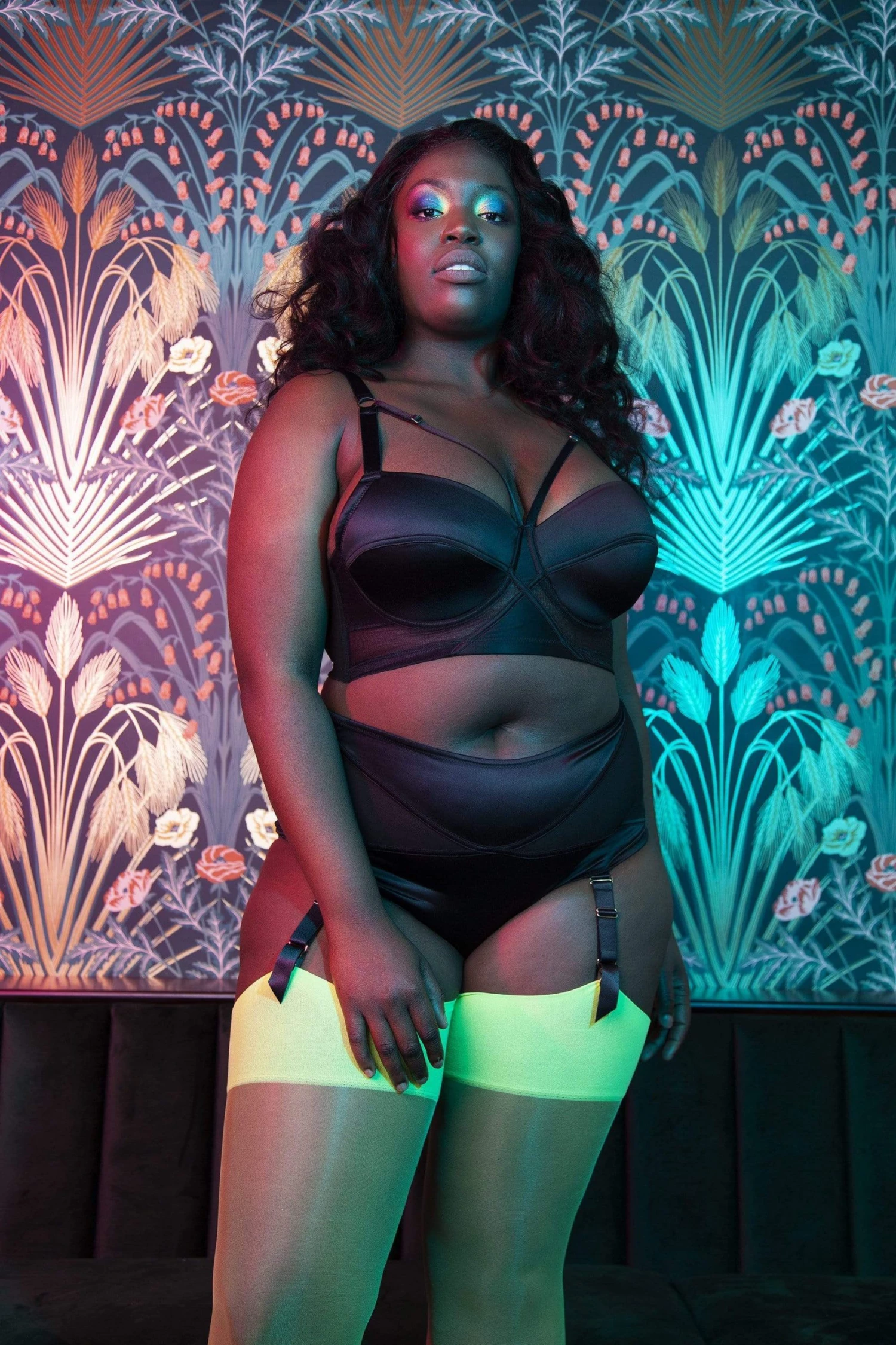 Playful Promises Knickers Aurora Black Mesh & Satin High Waist Brief 7 Playful Promises Knickers Aurora Black Mesh & Satin High Waist Brief