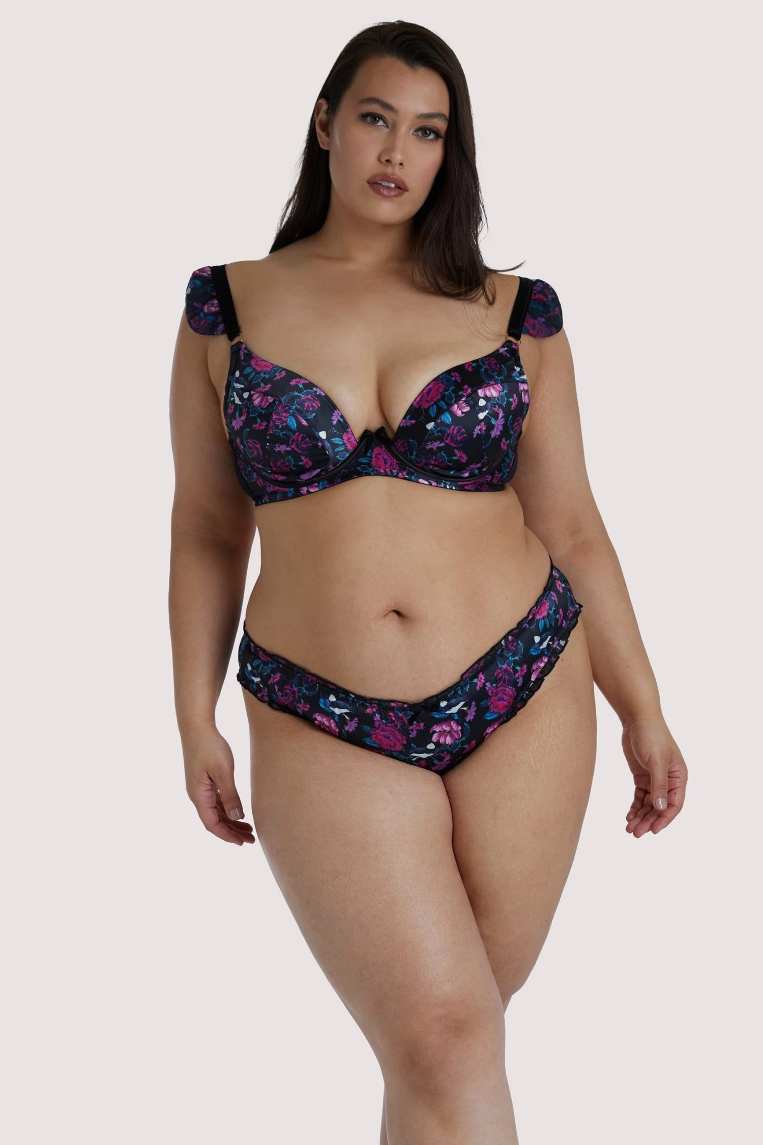 Playful Promises Bras Noriko Crane Print Plunge Bra 12 Playful Promises Bras Noriko Crane Print Plunge Bra