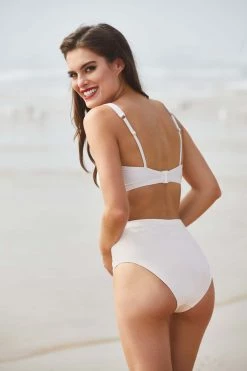 Bettie Page Lingerie Eco Honey White Sweetheart Bikini Brief 11 Bettie Page Lingerie Eco Honey White Sweetheart Bikini Brief