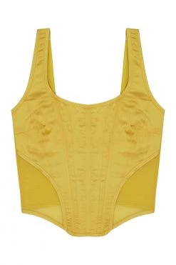 Regalia Bobbi Panelled Basque Mustard
