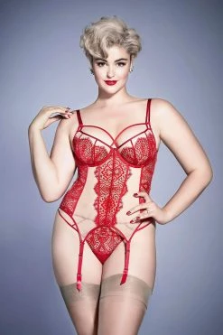 Dita Von Teese Lingerie Basques & Corsets Red Maestra Corsolette