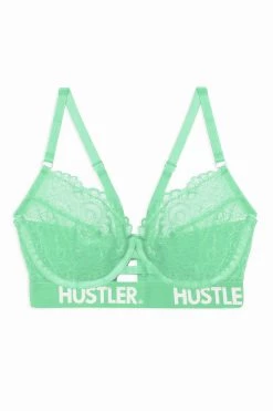 Hustler Bras Branded Mint Lace Bra