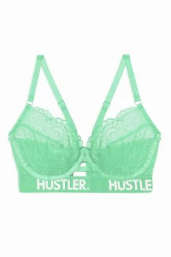 Hustler Branded Mint Curve Lace Bra Everyday Lingerie
