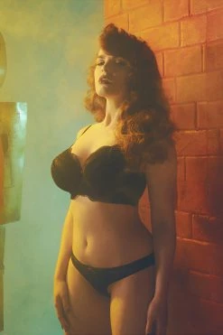 Playful Promises Playful Promises Fion Black Satin And Lace Brief