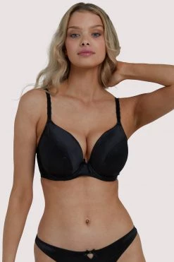 Deja Day Sophia Black Plunge & Push Up Bra