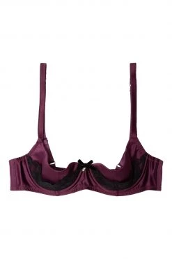Playful Promises Muriel Purple Lace Quarter Cup Bra 20 Playful Promises Muriel Purple Lace Quarter Cup Bra