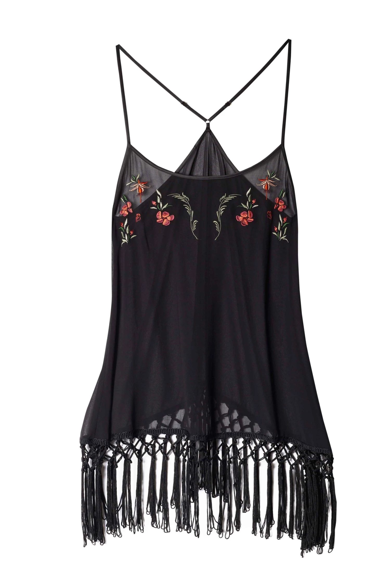 Bettie Page Lingerie Embroidered Tassel Chemise 6 Bettie Page Lingerie Embroidered Tassel Chemise