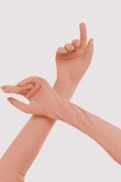 Bettie Page Lingerie Peach Gloves