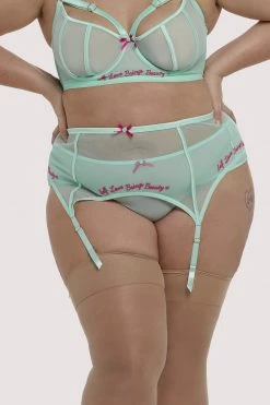 Felicity Hayward X PP Self Love Mint Curve Suspender Belt Suspenders