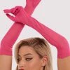 Bettie Page Lingerie Hot Pink Gloves Accessories