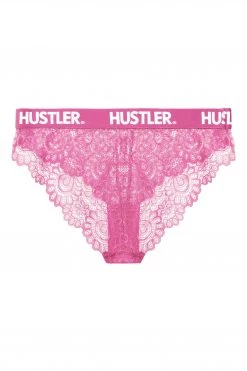 Hustler Branded Pink Lace Brief Knickers