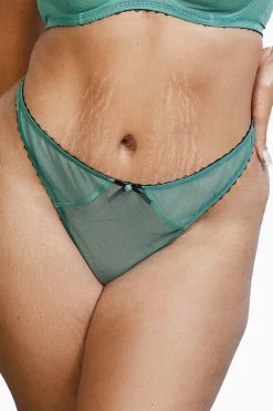 Deja Day Grace Green Moss And Black Thong Outlet 11 Deja Day Grace Green Moss And Black Thong Outlet