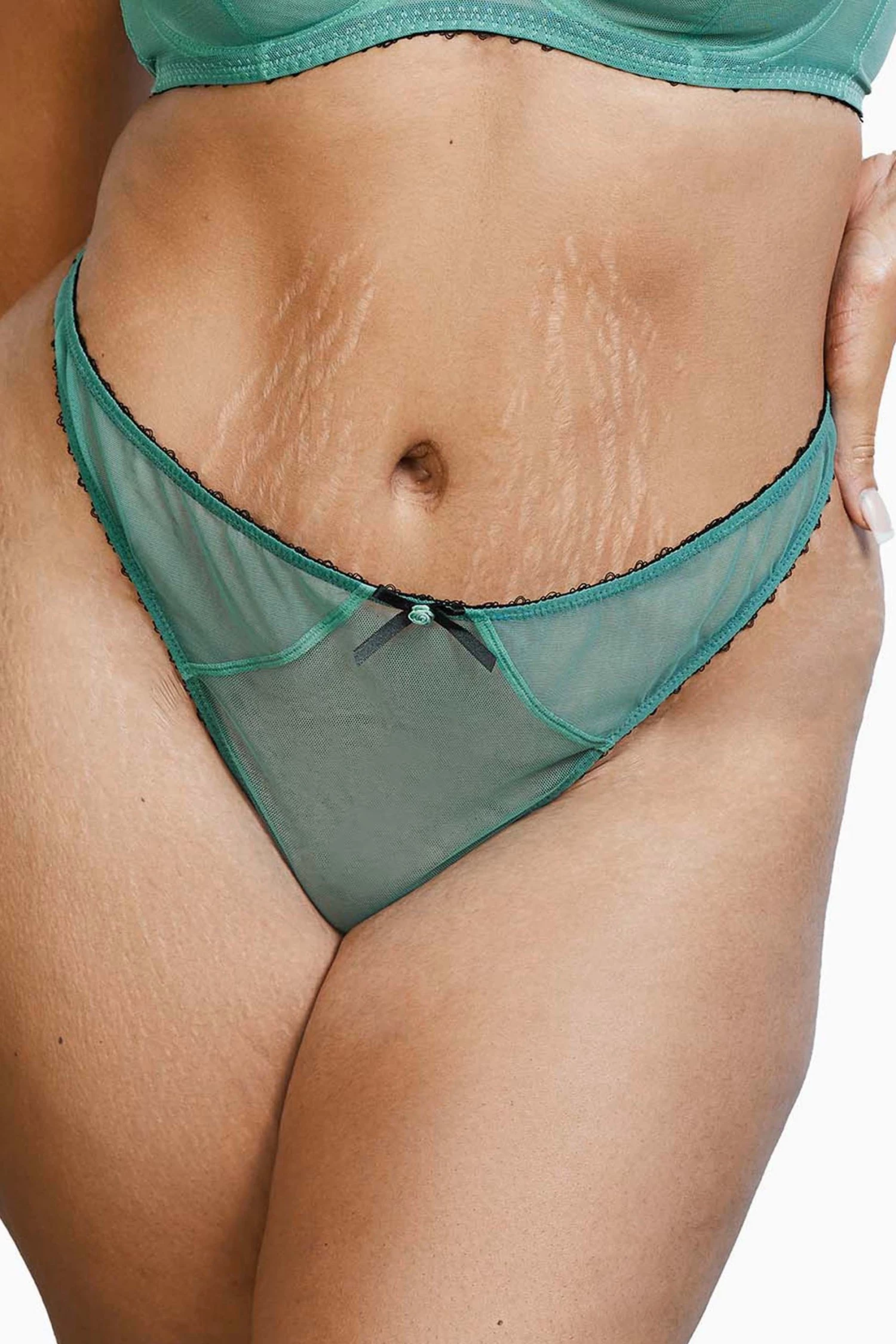 Deja Day Grace Green Moss And Black Thong Outlet 5 Deja Day Grace Green Moss And Black Thong Outlet