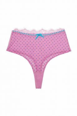 Playful Promises Knickers Sophia Pink High Waisted Thong