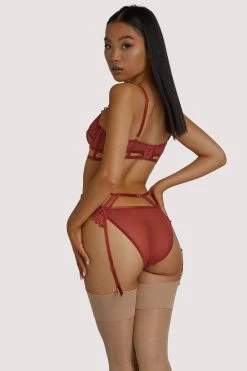 Wolf & Whistle Suspenders Ellie Rust Cut Out Suspender