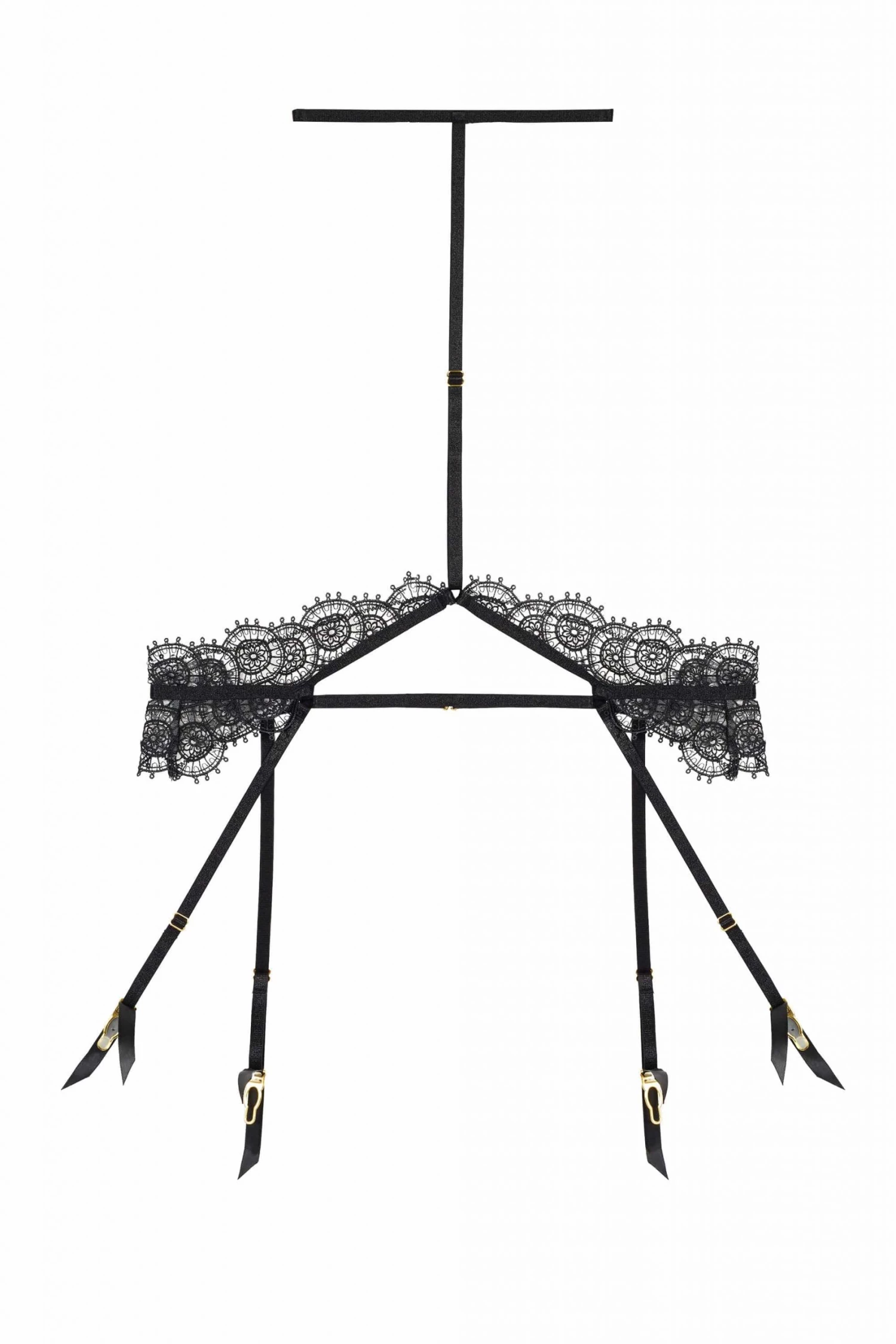 Wolf & Whistle Una Cream & Black Suspender Harness 3 Wolf & Whistle Una Cream & Black Suspender Harness