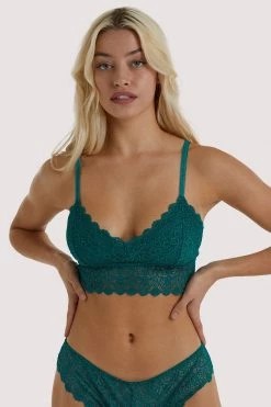 Wolf & Whistle New In Bras Ariana Teal Everyday Lace Bralette