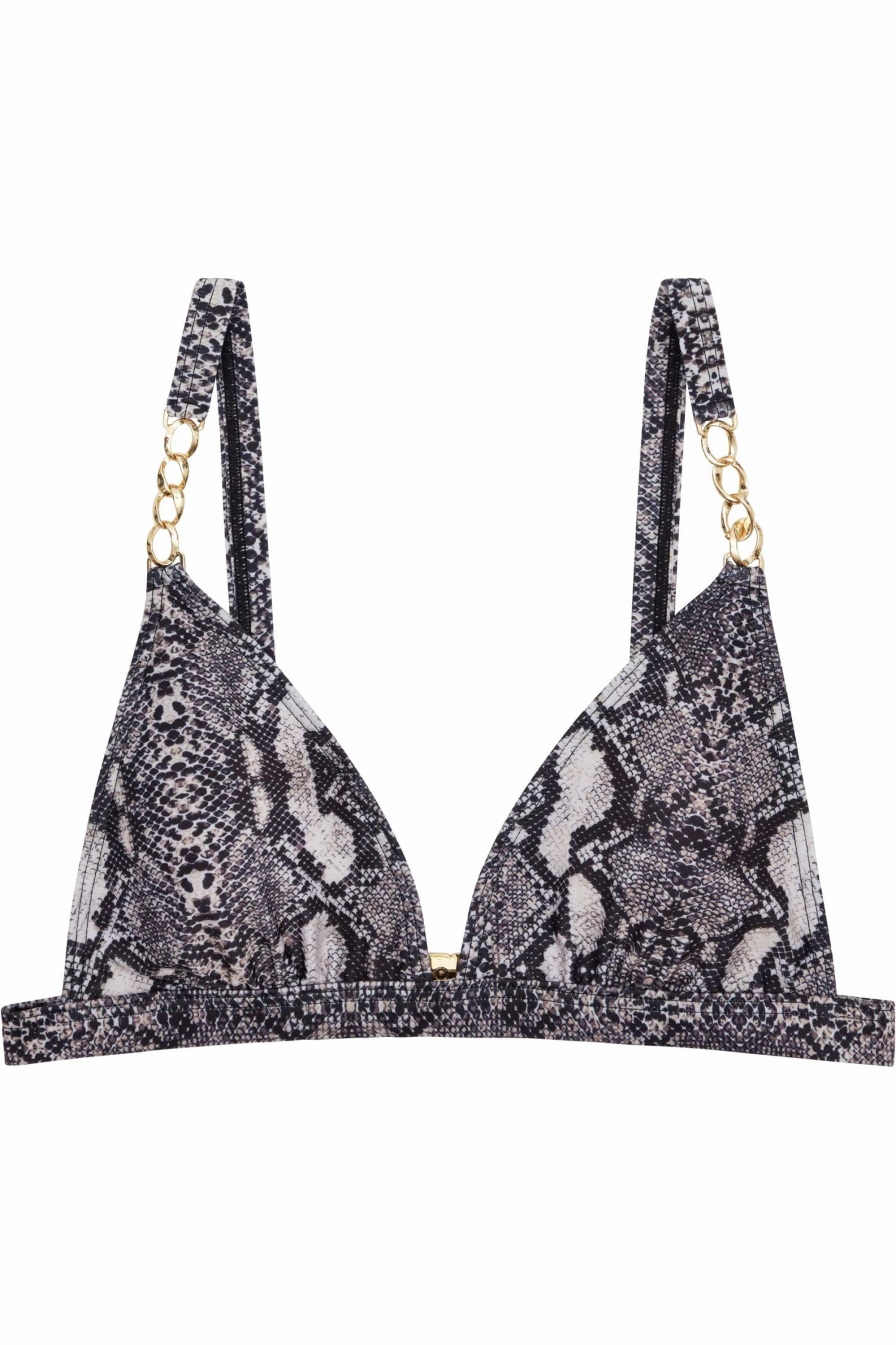 Wolf & Whistle Swimwear Eco Snakeskin Chain Triangle Top B - G 3 Wolf & Whistle Swimwear Eco Snakeskin Chain Triangle Top B - G