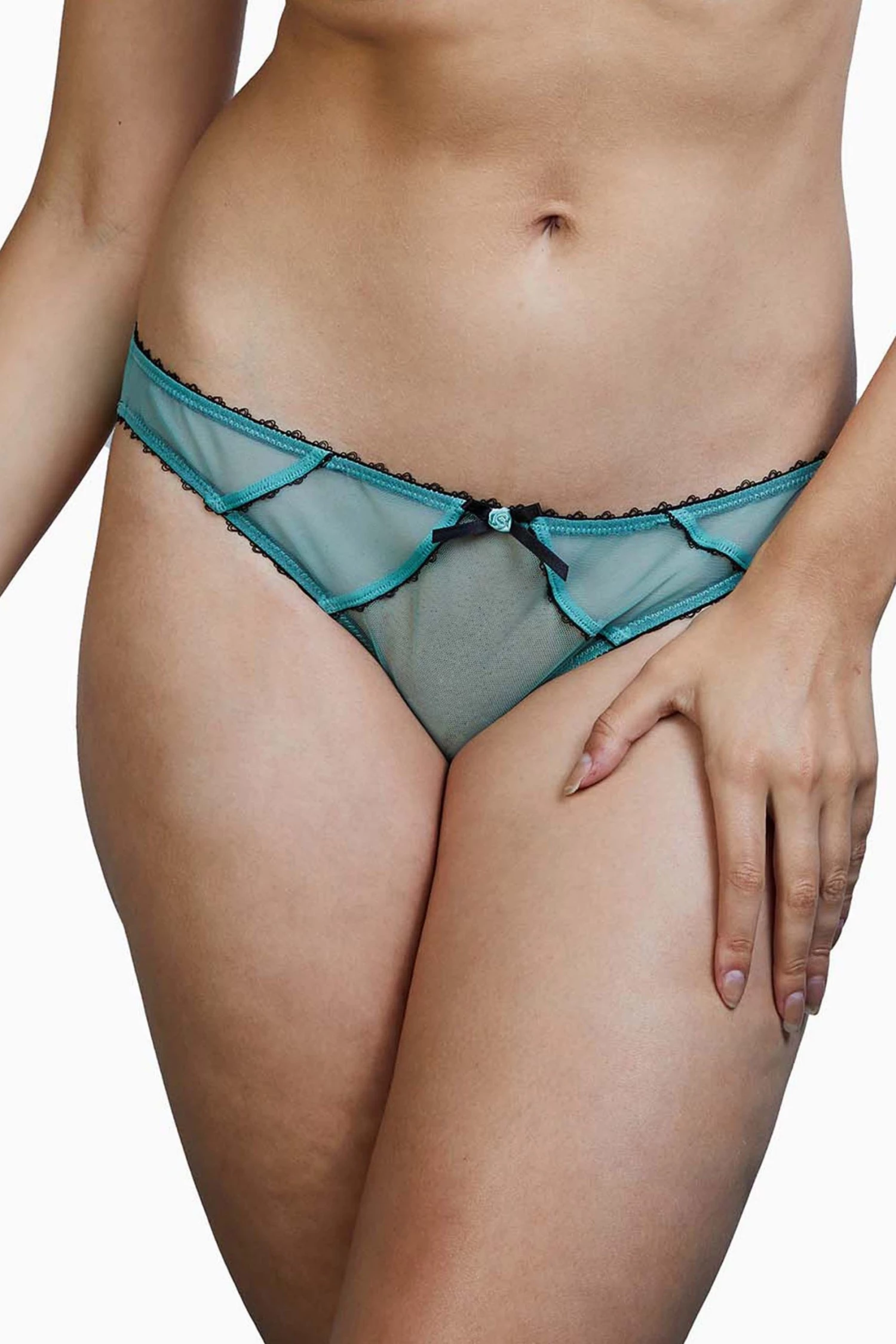 Deja Day Grace Mesh Net Green Moss And Black Brazilian Brief 5 Deja Day Grace Mesh Net Green Moss And Black Brazilian Brief
