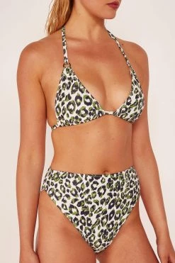 Wolf & Whistle Leopard High Waist Brief Khaki Knickers