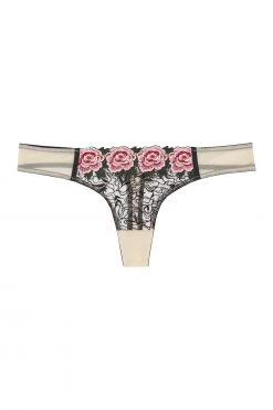Playful Promises Katy Rose Embroidered Thong