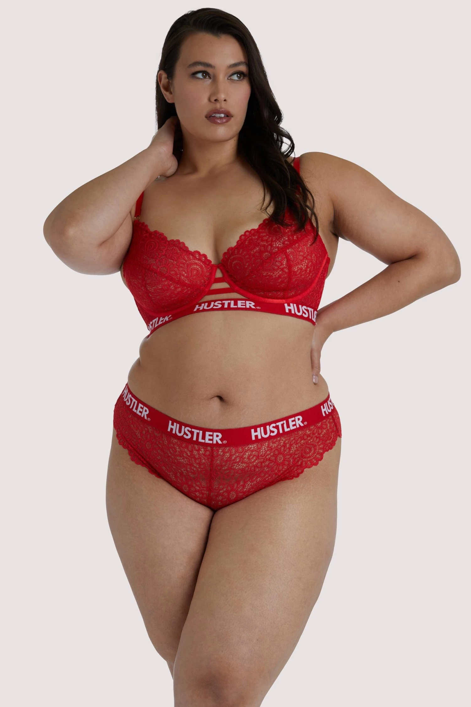 Everyday Lingerie Hustler Branded Red Lace Curve Brief 3 Everyday Lingerie Hustler Branded Red Lace Curve Brief