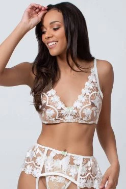 Kilo Brava White Embroidered Bralette Bras