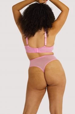 Playful Promises Knickers Sophia Pink High Waisted Thong