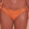 Wolf & Whistle Swimwear Orange Crochet Lace Tie Side Bikini Brief