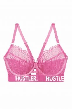 Hustler Bras Branded Pink Lace Bra