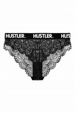 Hustler Branded Black Lace Brief Everyday Lingerie