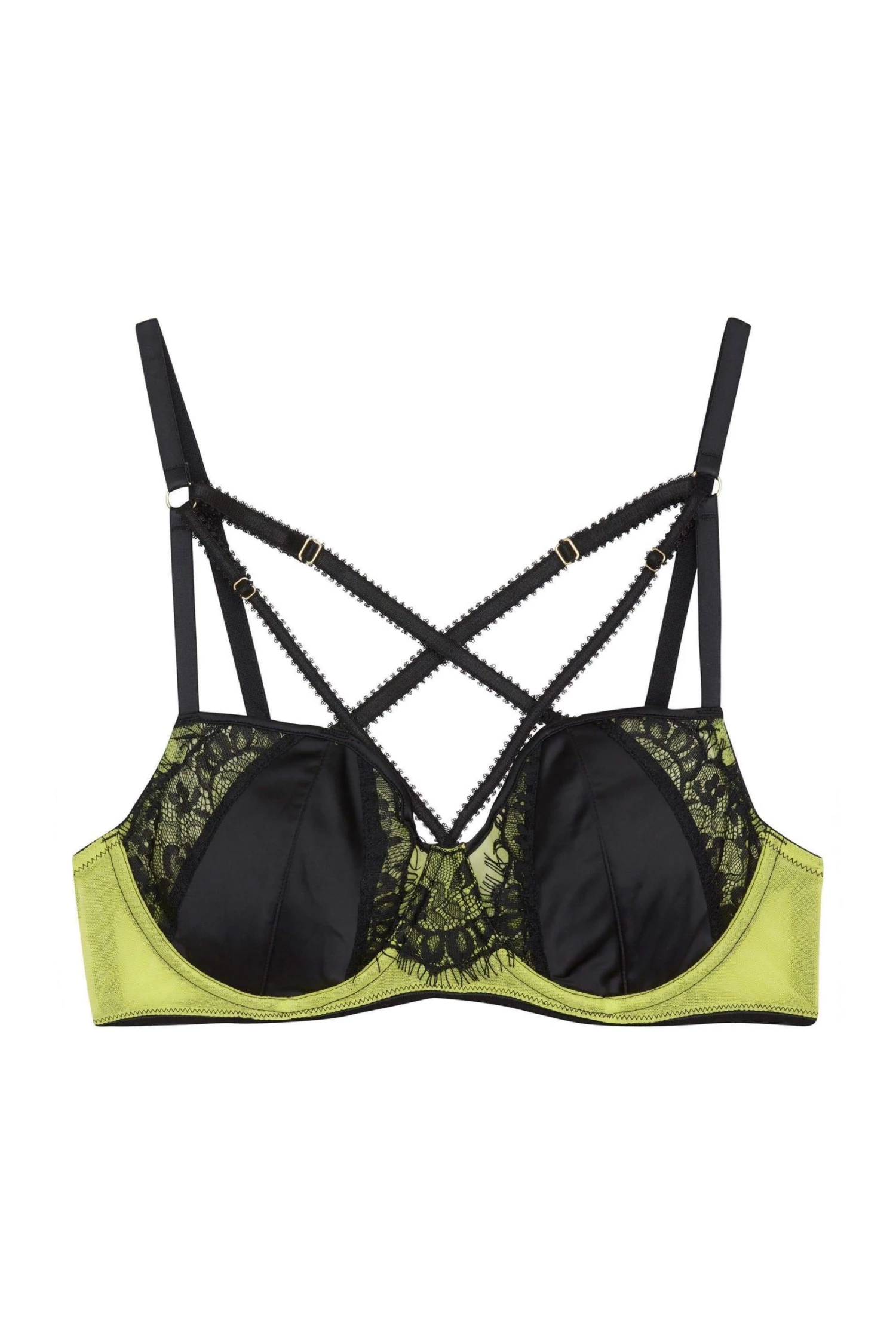 Playful Promises Indigo Lime Strappy Picot Plunge Bra Bras 15 Playful Promises Indigo Lime Strappy Picot Plunge Bra Bras