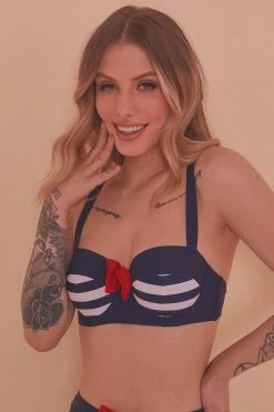 Collectif X Playful Promises Nautical Navy Bikini Top Swimwear 9 Collectif X Playful Promises Nautical Navy Bikini Top Swimwear