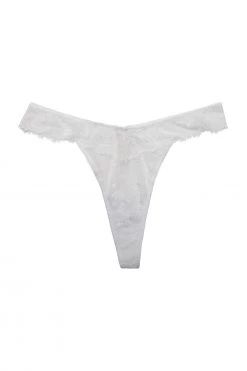 Wolf & Whistle Ariana White Everyday Lace Thong Outlet