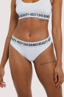 Felicity Hayward X PP Self Love White Brief Knickers