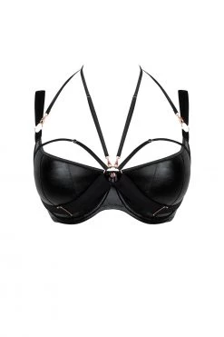 Scantilly By Curvy Kate Black Harnessed Padded Half Cup Bra Bras