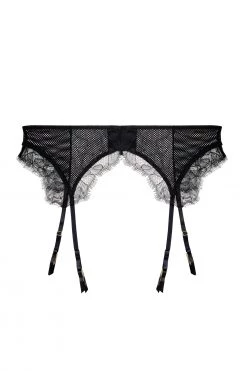Playful Promises Curve Exclusive Khloe Black Floral Suspender