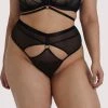Hustler Black Sierra Gold Ring Curve Thong