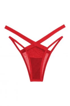 Felicity Hayward X PP Mercury Red Cross Over Mesh Brazilian 21 Felicity Hayward X PP Mercury Red Cross Over Mesh Brazilian