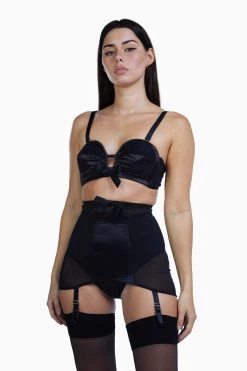 Bettie Page Lingerie Suspenders Satin Girdle