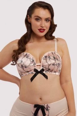 Bettie Page Lingerie New In Bras Showgirl Pink Overwire Bra