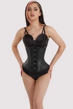 Bettie Page Lingerie Basques & Corsets Leather Underbust Corset