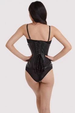 Bettie Page Lingerie Basques & Corsets Leather Underbust Corset
