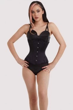 Bettie Page Lingerie Basques & Corsets Satin Underbust Corset 10 Bettie Page Lingerie Basques & Corsets Satin Underbust Corset